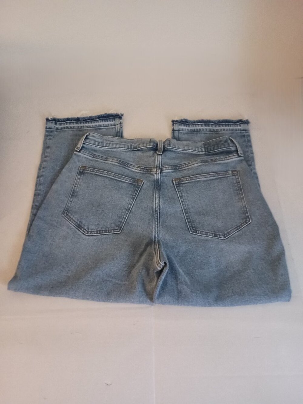 Abercrombie & Fitch Ankle Straight Jeans Ultra High Rise Light Wash Sz 14L (32W) - Picture 3 of 16